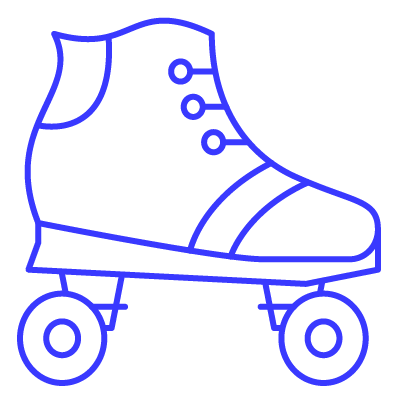 Skate Center Smyrna_roller skate bright blue